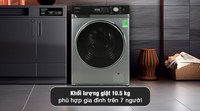 Khối lượng giặt 10,5 kg của Hitachi BD-1054HVOS