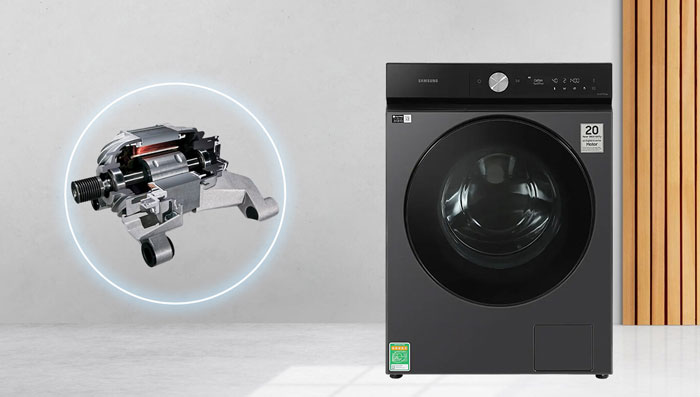 Ngăn nước giặt AI Dispenser trên Samsung WW14BB944DGBSV