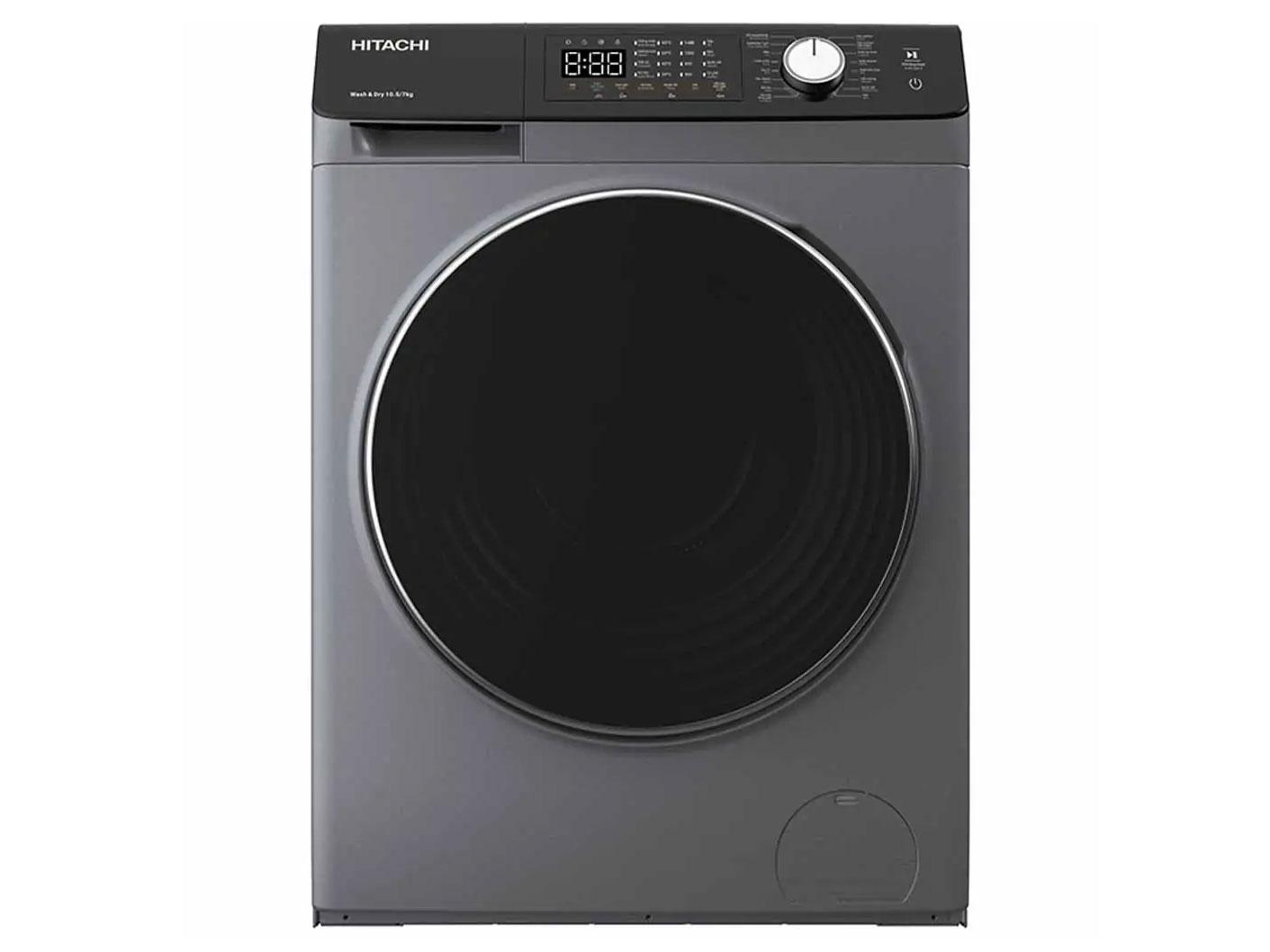 Máy giặt sấy cửa trước Hitachi BD-D1054HVOS giặt 10,5 kg sấy 7 kg màu xám đậm
