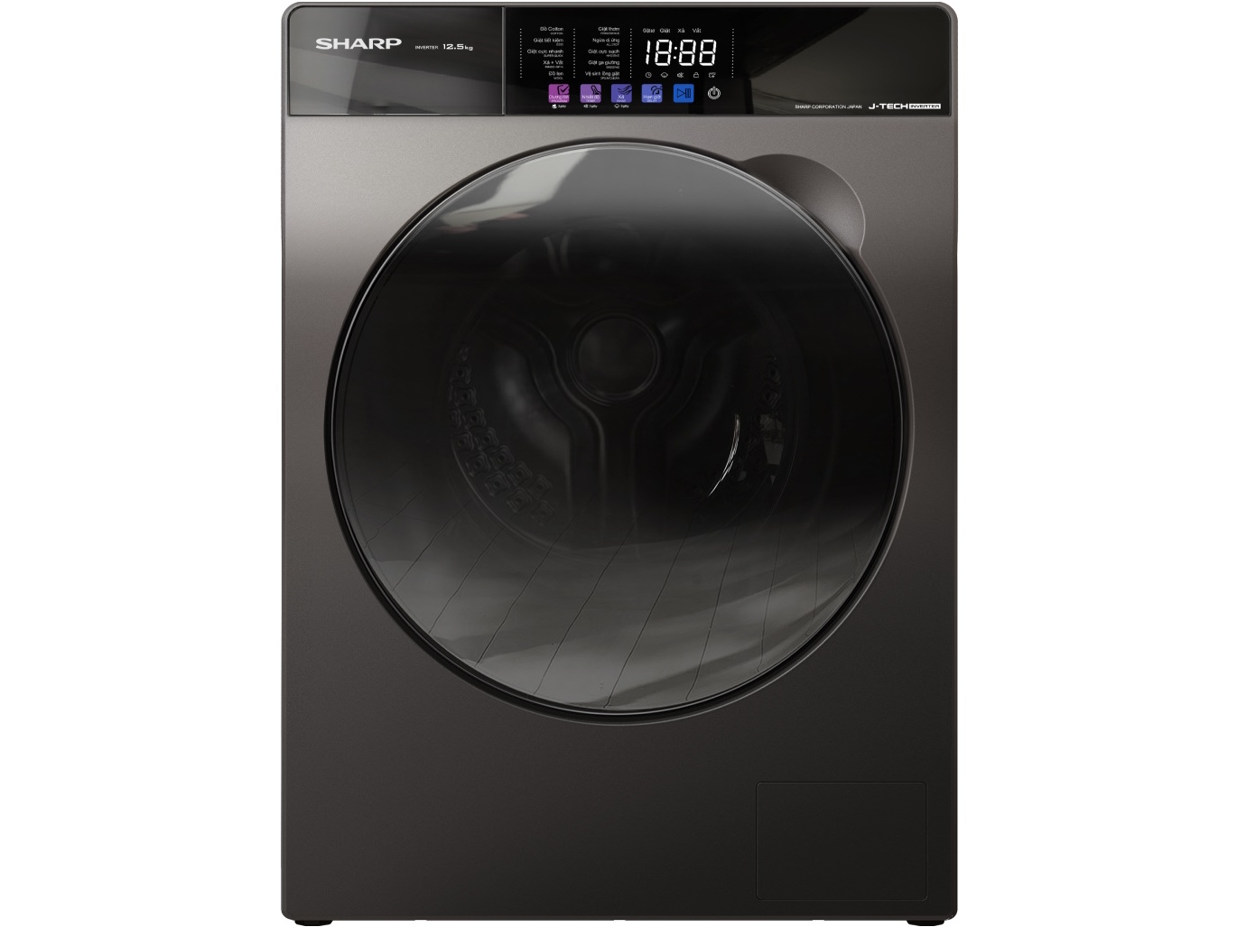 Máy giặt cửa trước Sharp ES-FKC125ED-DG 12,5 kg màu xám đậm