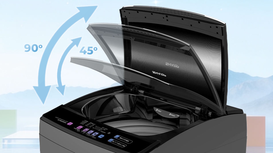 Nắp kính mở 45 và 90 độ của Sharp ES-TN141ED-DG