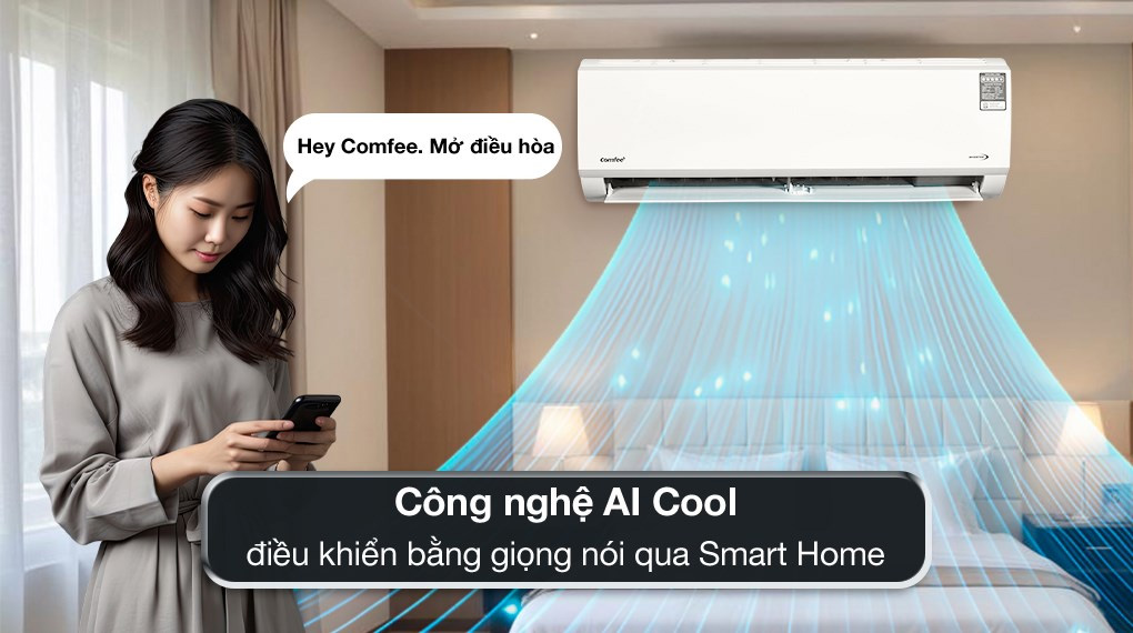 Điều khiển giọng nói AI Cool của máy lạnh Comfee CFS-28VAFF-V
