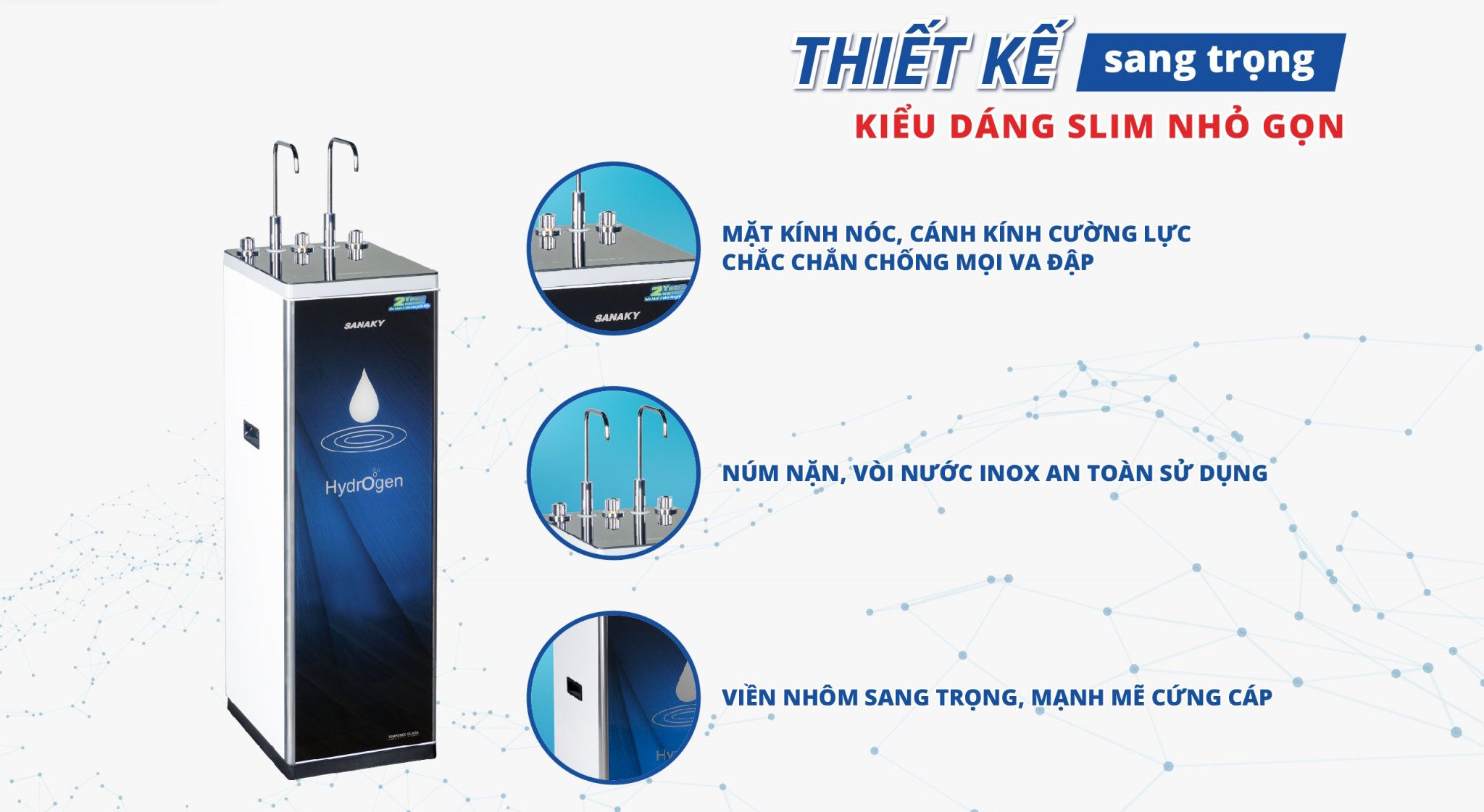 Máy lọc nước RO nóng nguội lạnh Sanaky VH-3210VD 10 lõi - ảnh sản phẩm