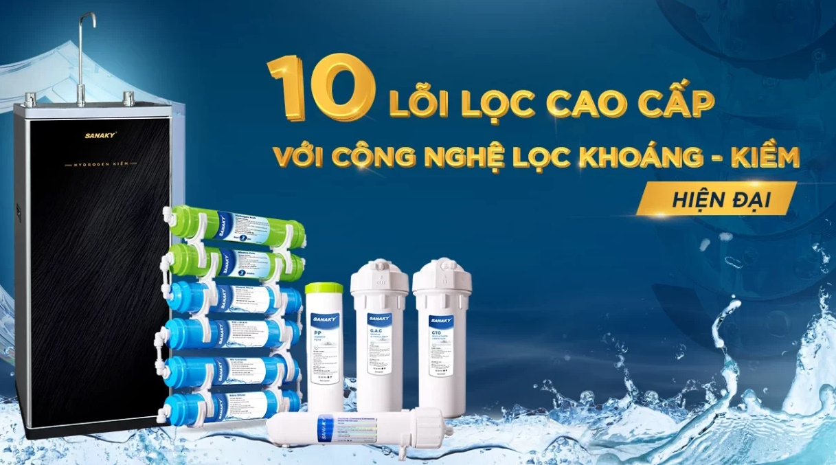 Máy lọc nước Sanaky SNK-E1HK008 10 lõi - ảnh minh họa