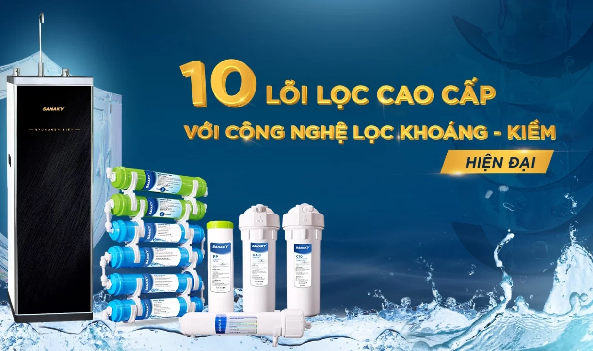Máy lọc nước Sanaky SNK-S1HK004 10 lõi - ảnh minh họa