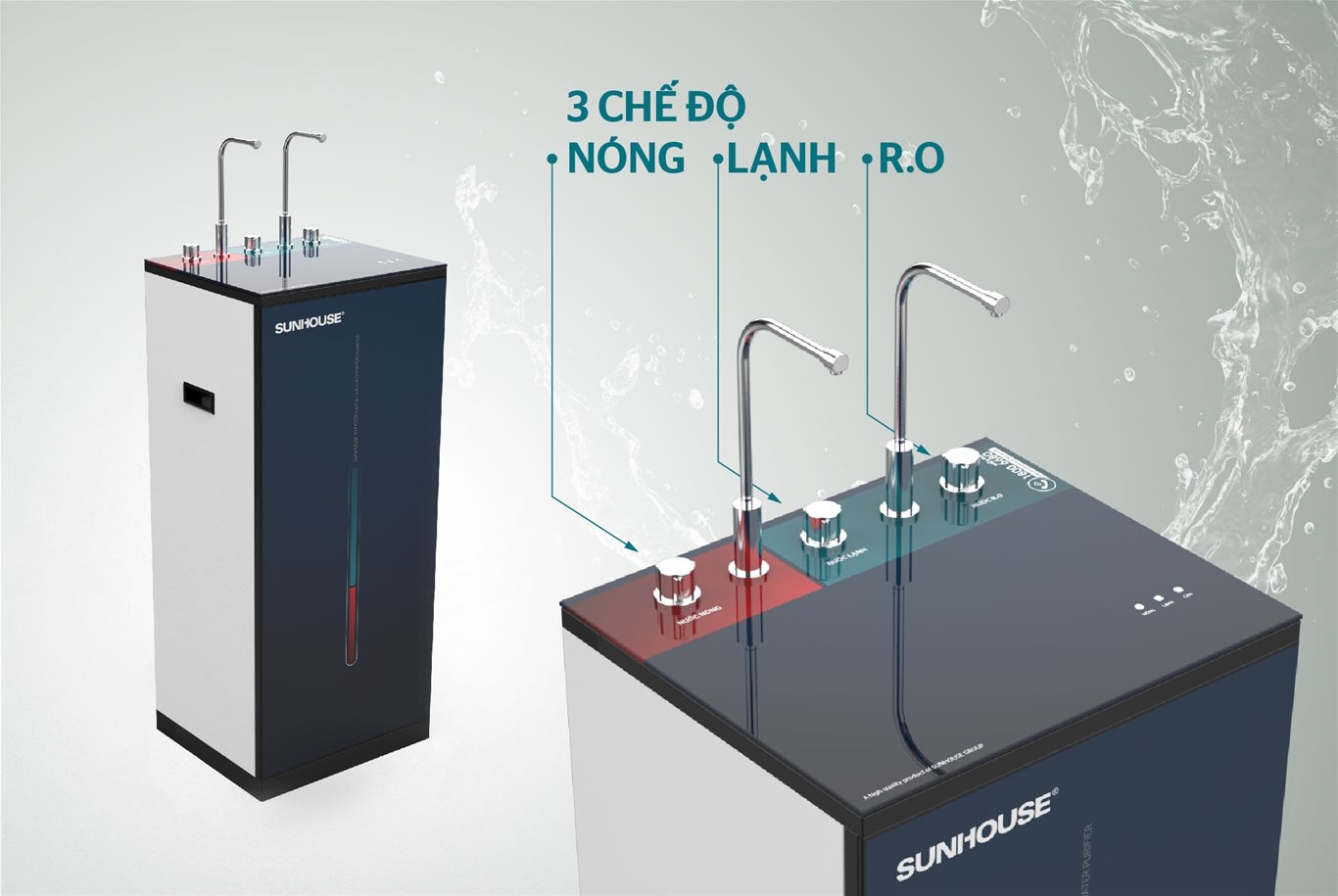 Máy lọc nước RO nóng lạnh 10 lõi Sunhouse SHA76219CK - ảnh minh họa