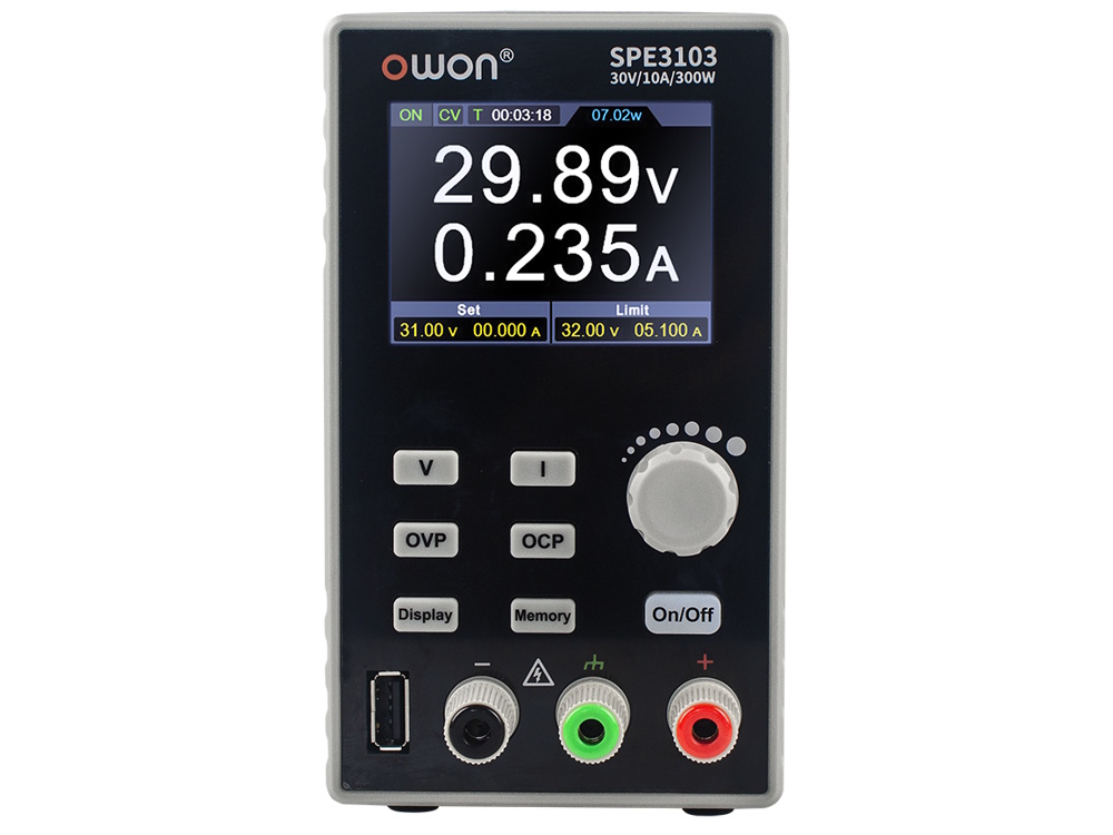 Nguồn một chiều Owon SPE3103 (0 - 30V/10A/300W, 1 CH) - ảnh minh họa
