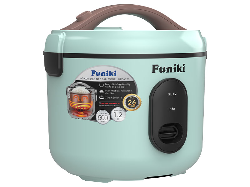Nồi cơm điện nắp gài 1.2 lít Hòa Phát Funiki HRC6123 - tổng quan