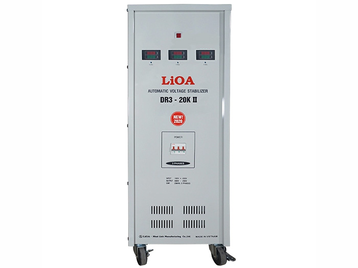 Ổn áp 3 pha khô Lioa 20KVA DR3 20KII (Dải điện áp đầu vào 160V - 430V) - ảnh sản phẩm