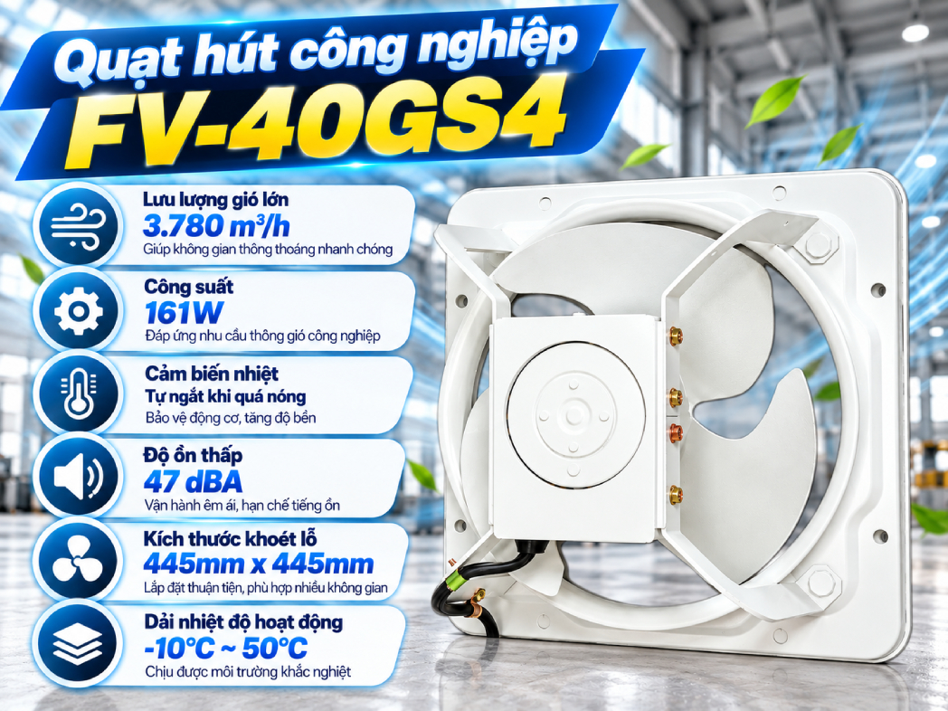 Quạt hút công nghiệp Panasonic FV-40GS4 - ảnh chi tiết