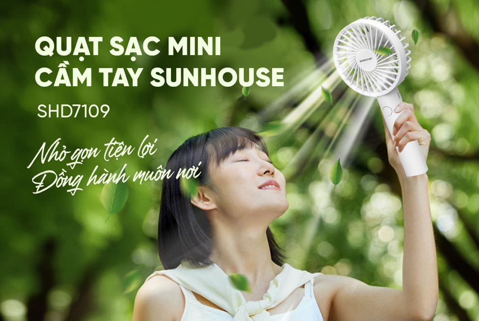 Quạt mini cầm tay Sunhouse SHD7109 - ảnh sản phẩm