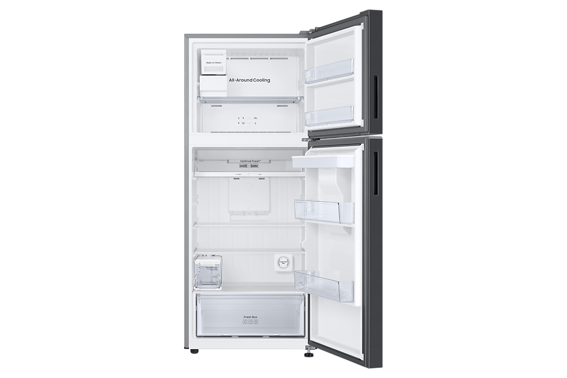Bố trí các kệ kính và ngăn chứa Samsung RT38CG6584B1SV khi mở cửa