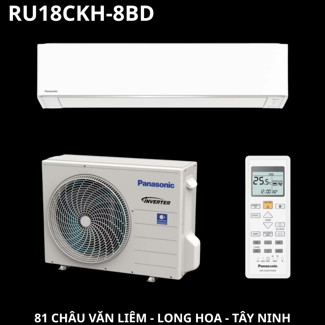 Máy lạnh Panasonic Inverter 2 HP CU/CS-RU18CKH-8BD Model 2026 CSPF 5.97 / Bảo hành 1 năm