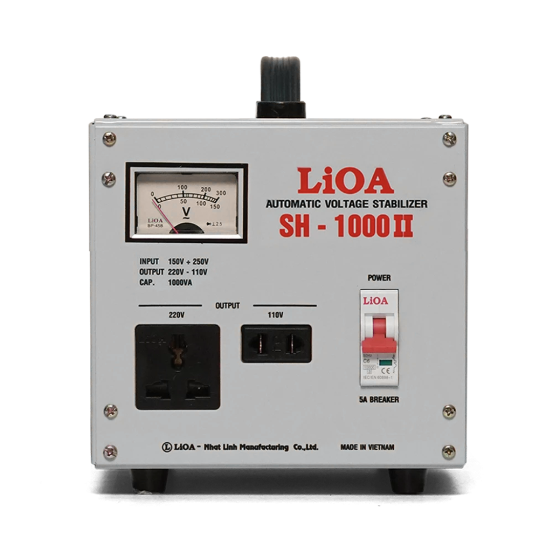Ổn Áp LiOA 1 Pha mã SH-1000II 1kVA 1000VA. Điện Áp Vào 150V÷250V, Điện Áp Ra 220V÷110V