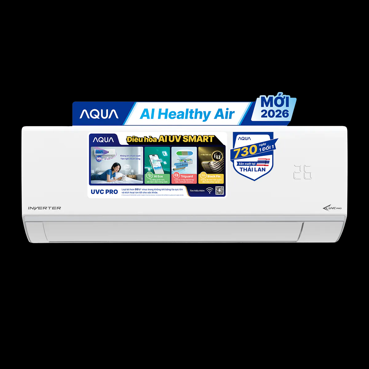 Máy lạnh AQUA 2.5HP AI Clean Cool AQA-RV24QE (2026)