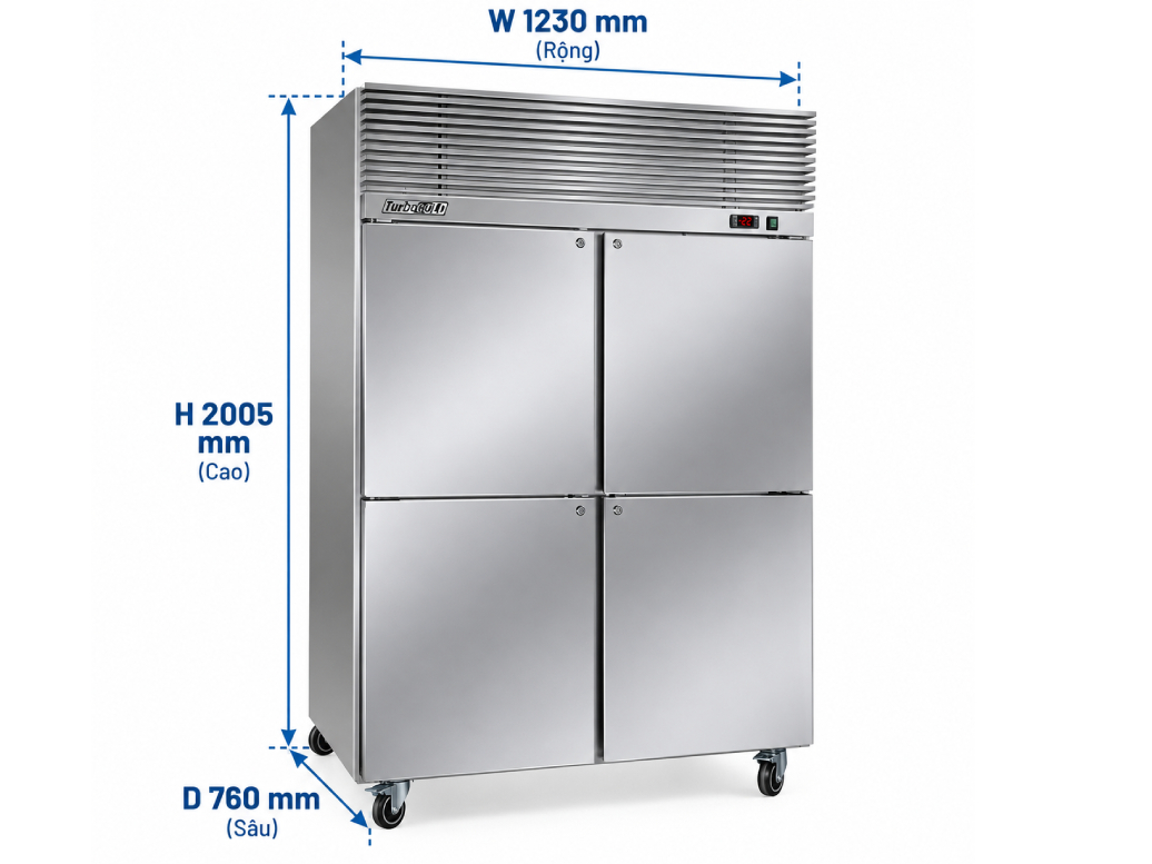Tủ đông TurboGold TG-4DF tiện ích