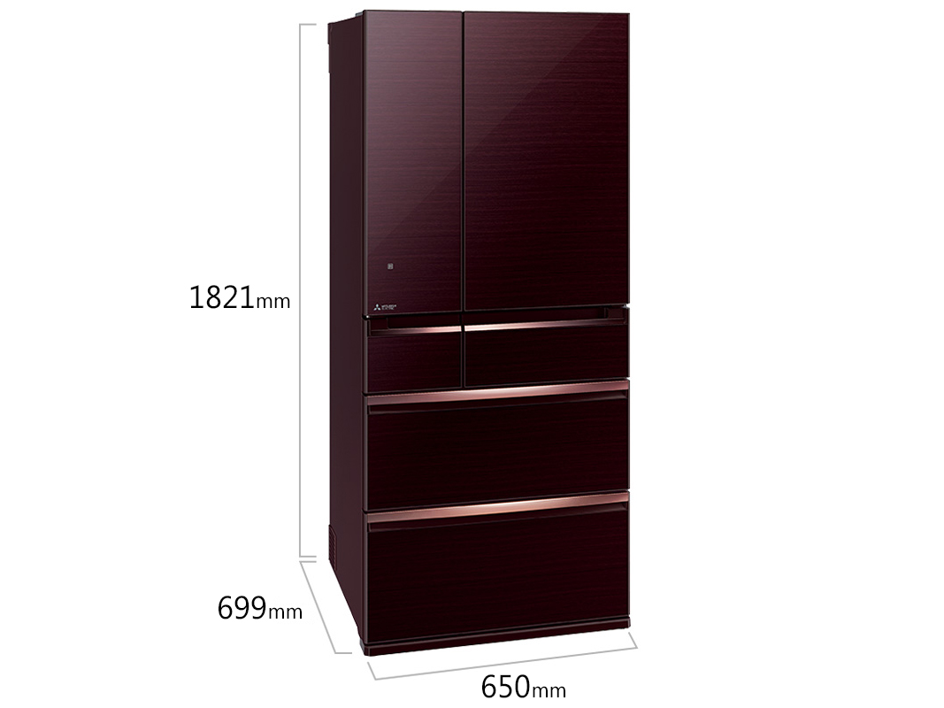 Tủ lạnh 6 cánh Mitsubishi Electric MR-WX52D-BR-V - 506 lít (Màu nâu) - Dung tích tủ rộng rãi