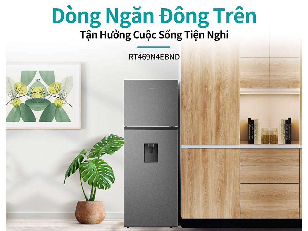 Tủ lạnh Hisense Inverter 324 lít RT469N4EBND - Công nghệ Inverter Pro tiết kiệm điện và bảo quản thực phẩm tối ưu