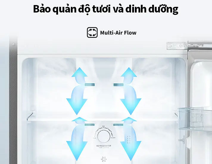 Tủ lạnh Hisense Inverter 205 lít RT256N4EBN - Bảo quản độ tươi và dinh dưỡng cho thực phẩm nhờ công nghệ làm lạnh đa chiều
