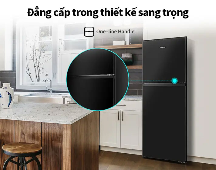Tủ lạnh Hisense Inverter 205 lít RT256N4EBN - Khay cửa size XXL thoải mái cất trữ đồ uống