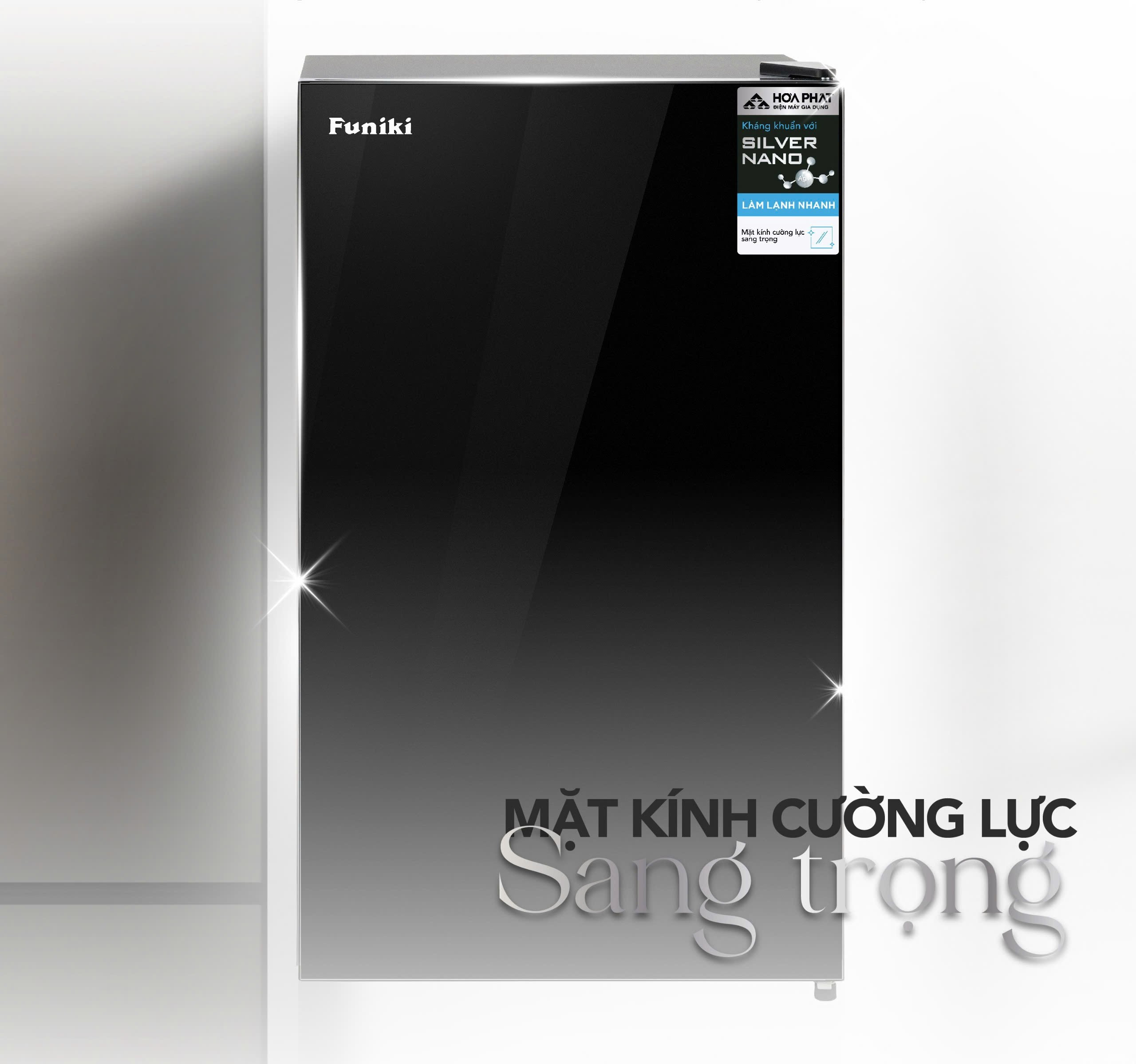 Tủ lạnh mini Funiki cánh kính HR S690GB 90 lít - Tiết kiệm điện năng và thiết kế nhỏ gọn