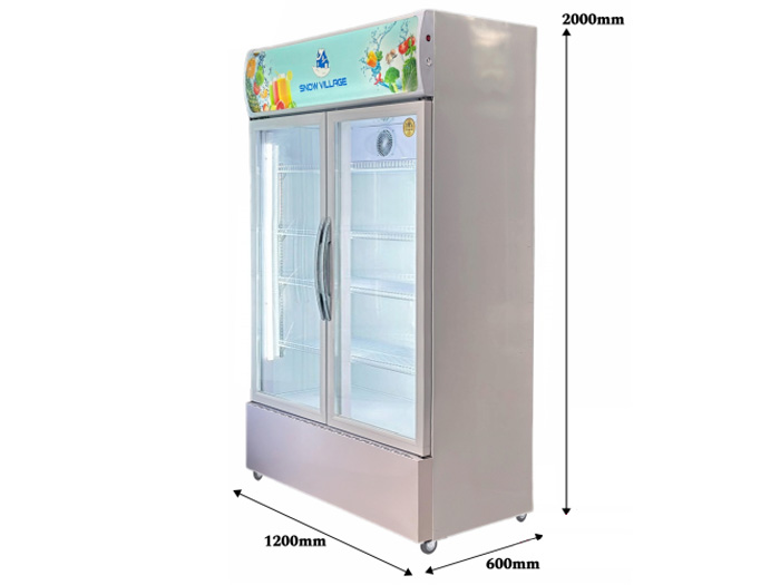 Tủ mát Snow Village LC-1200X thiết kế