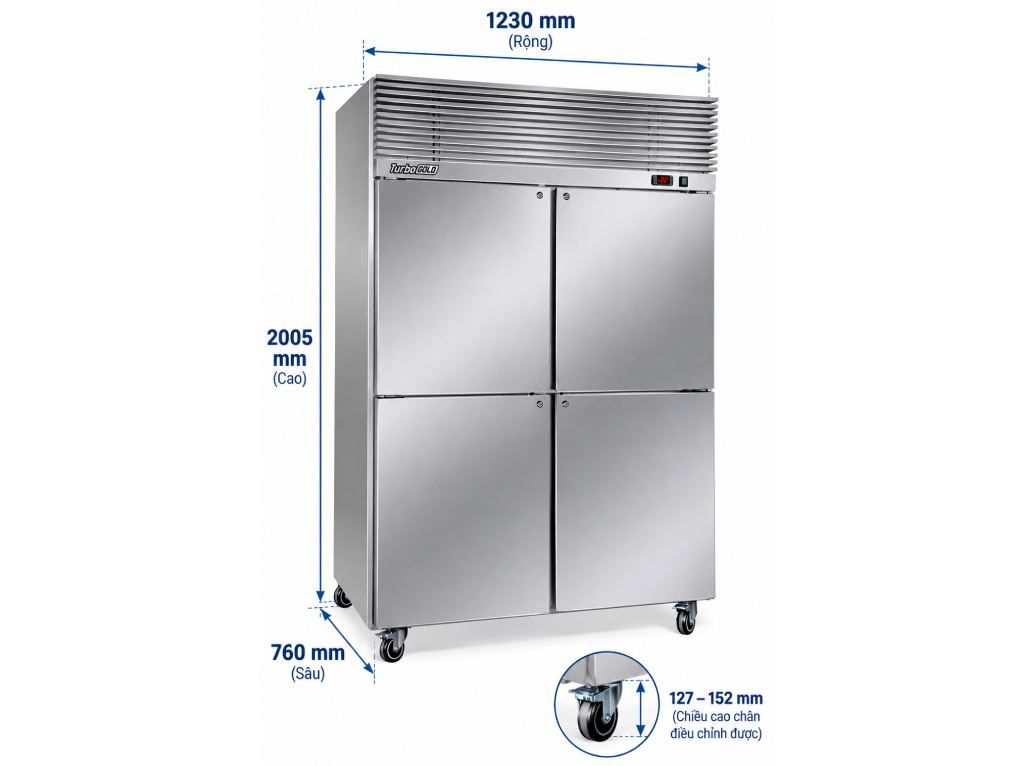 Tủ mát TurboGold TG-4DC tiện ích