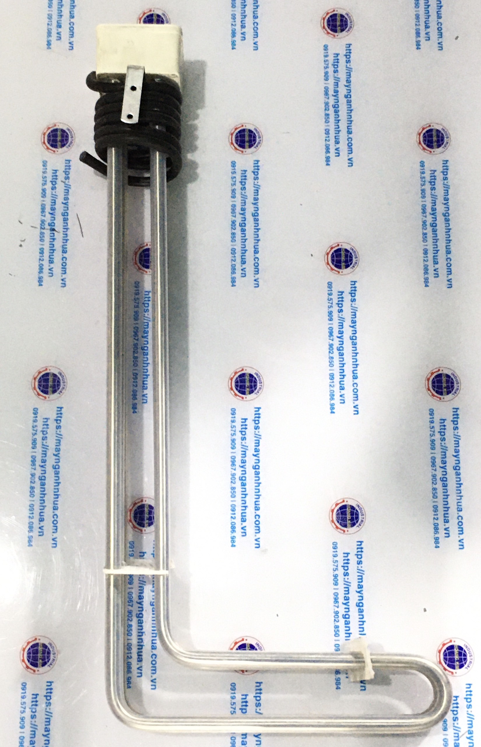 Điện trở Teflon uốn L phi 12 dài 600x300 điện áp 380V