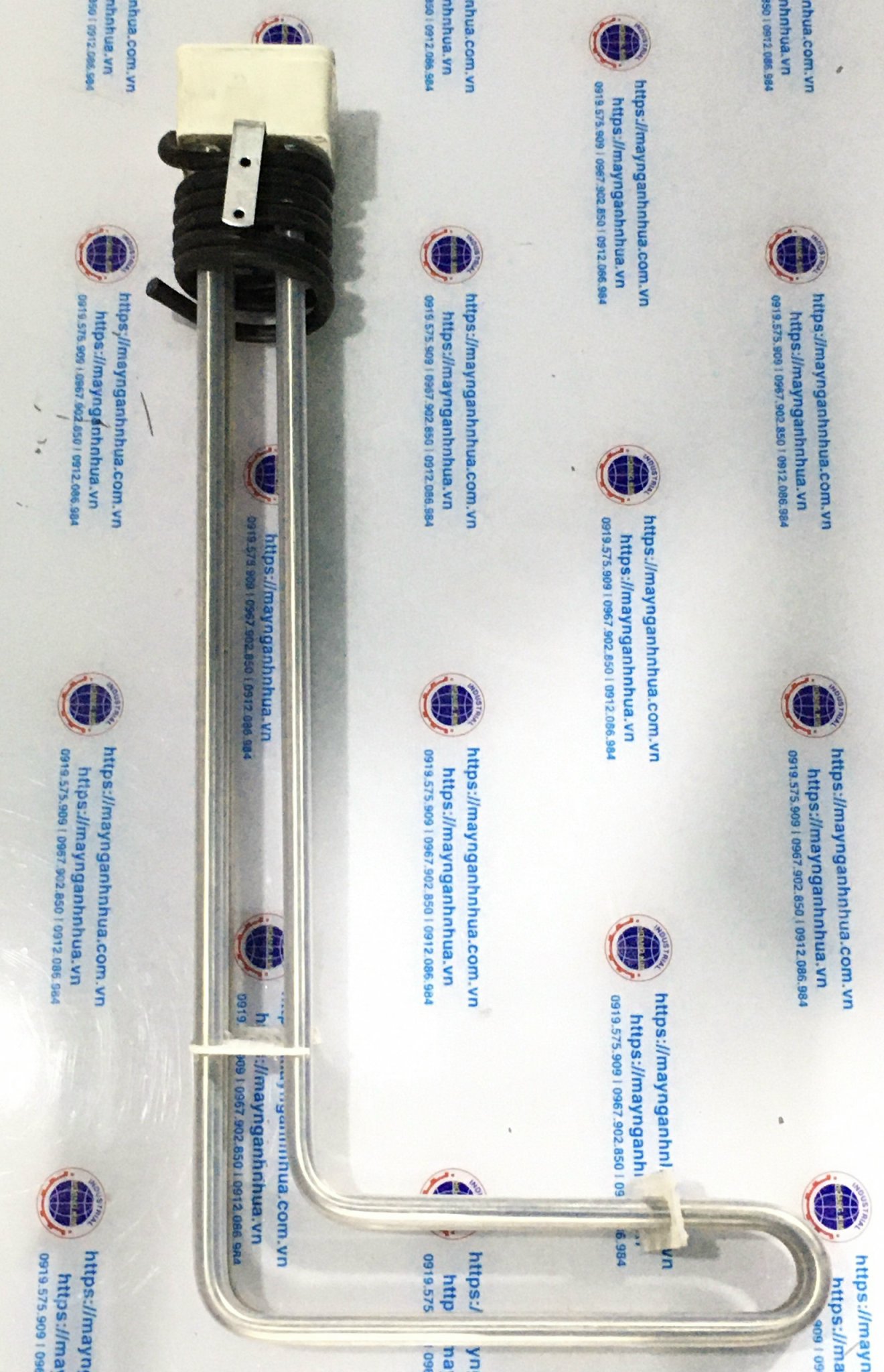 Điện trở Teflon uốn L phi 12 dài 600x300 điện áp 380V