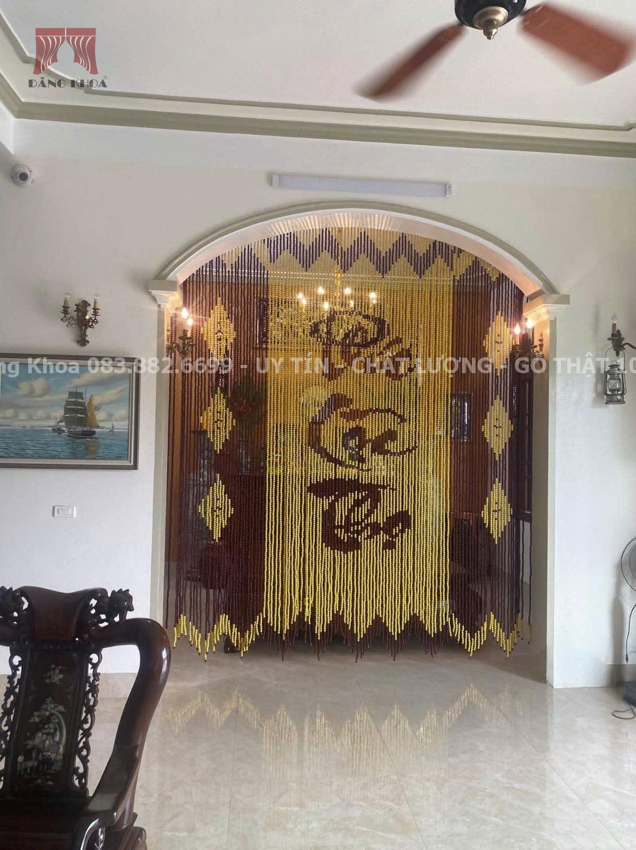 Rèm hạt gỗ Phúc Lộc thọ đẹp