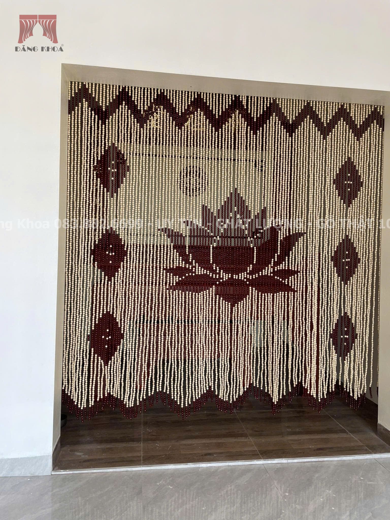 Rèm hoa sen hạt gổ