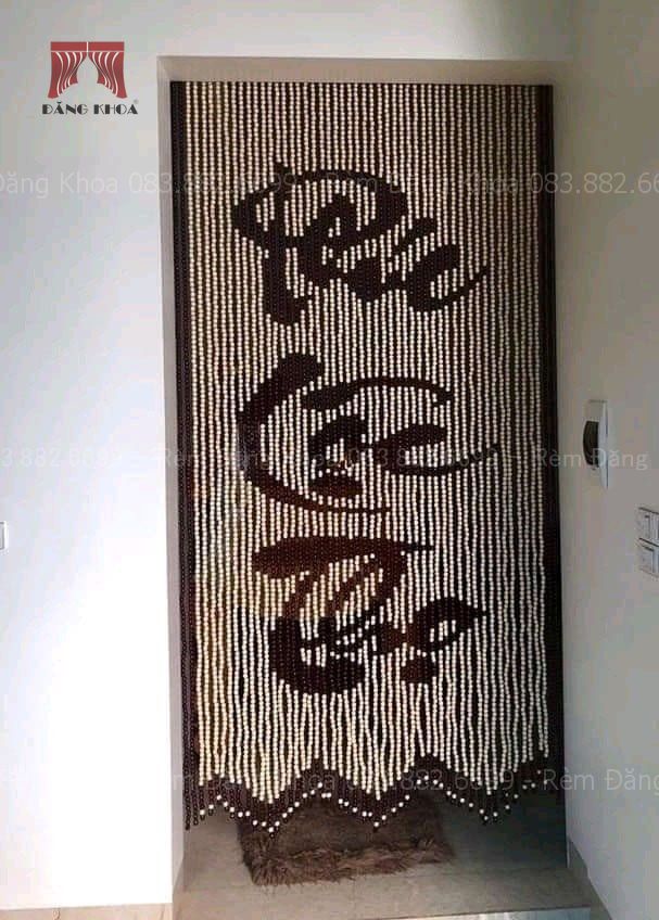 Rèm cửa ra vào hạt gỗ