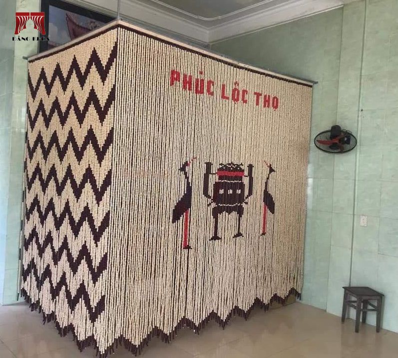 Rèm hạt gỗ Đỉnh Hạc - Phúc Lộc Thọ