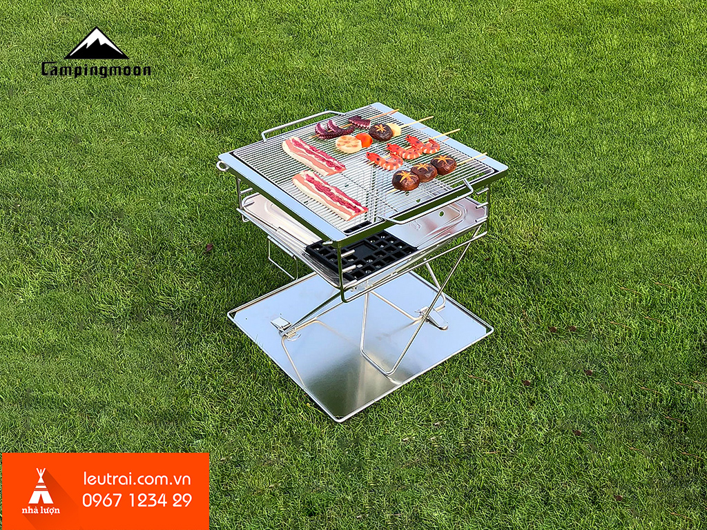 camping moon Portatile Takibi Fuoco e Grill, braciere in acciaio inox MT-055 camping moon Portatile Takibi Fuoco e Grill, braciere in acciaio inox MT-055
