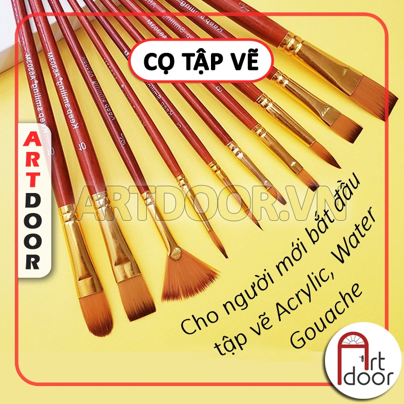 Mua Cọ Vẽ Chuyên Dụng Tô Vẽ Tranh Sơn Dầu, Màu Nước, Màu Acrylic, Tô Tượng  - Size 5 tại Thukhangtn | Tiki