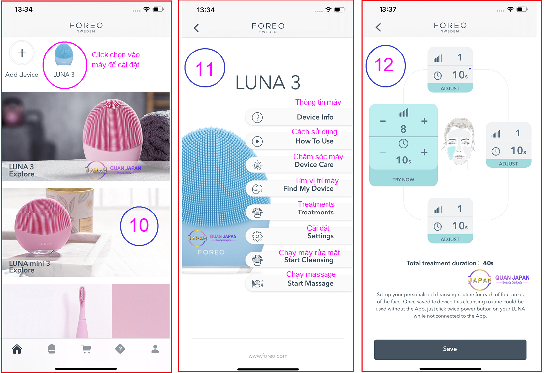 Cách kích hoạt và sử dụng máy Foreo Luna 3 và Foreo Luna Mini 3 | Quân  Japan - Hàng nhật xách tay