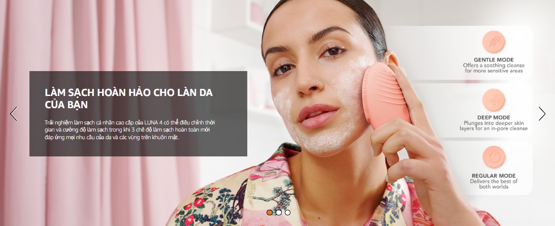 foreo làm sạch nhẹ nhàng