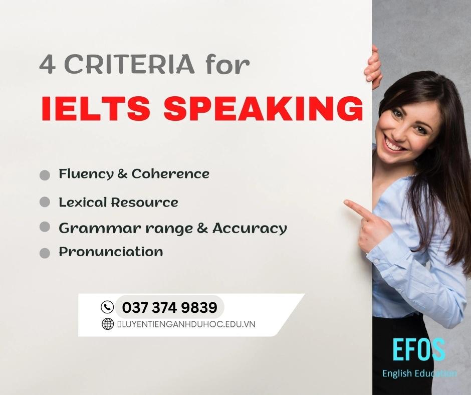 4 tiêu chí chấm thi IELTS SPEAKING 4 tiêu chí chấm thi IELTS SPEAKING