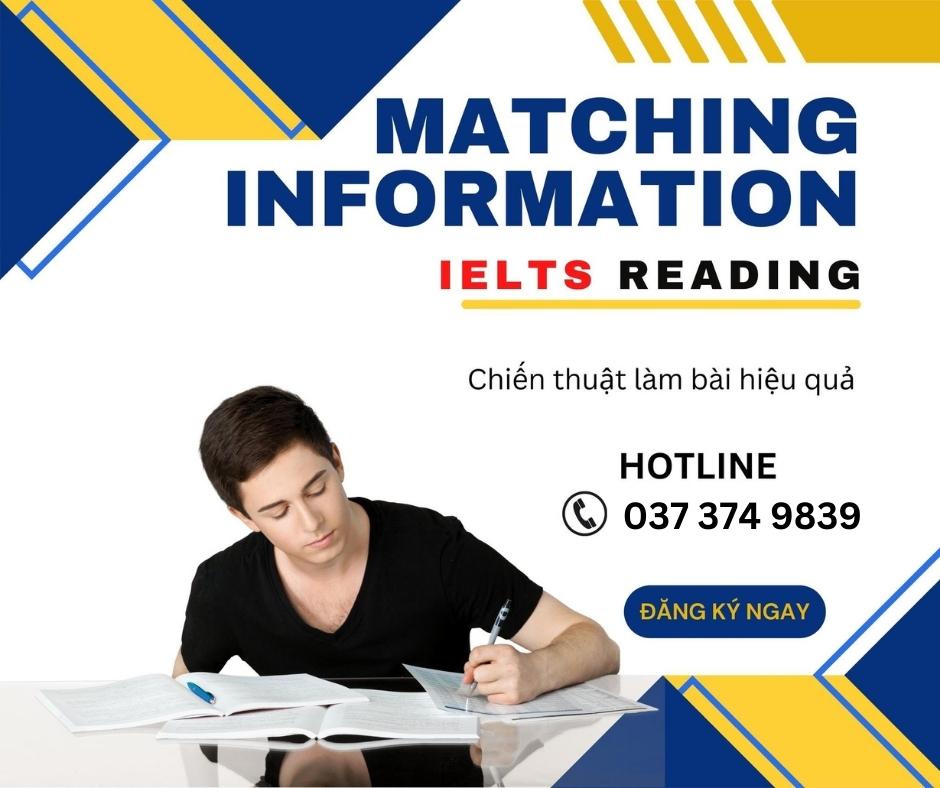 Cách làm dạng bài Matching Information trong IELTS Reading