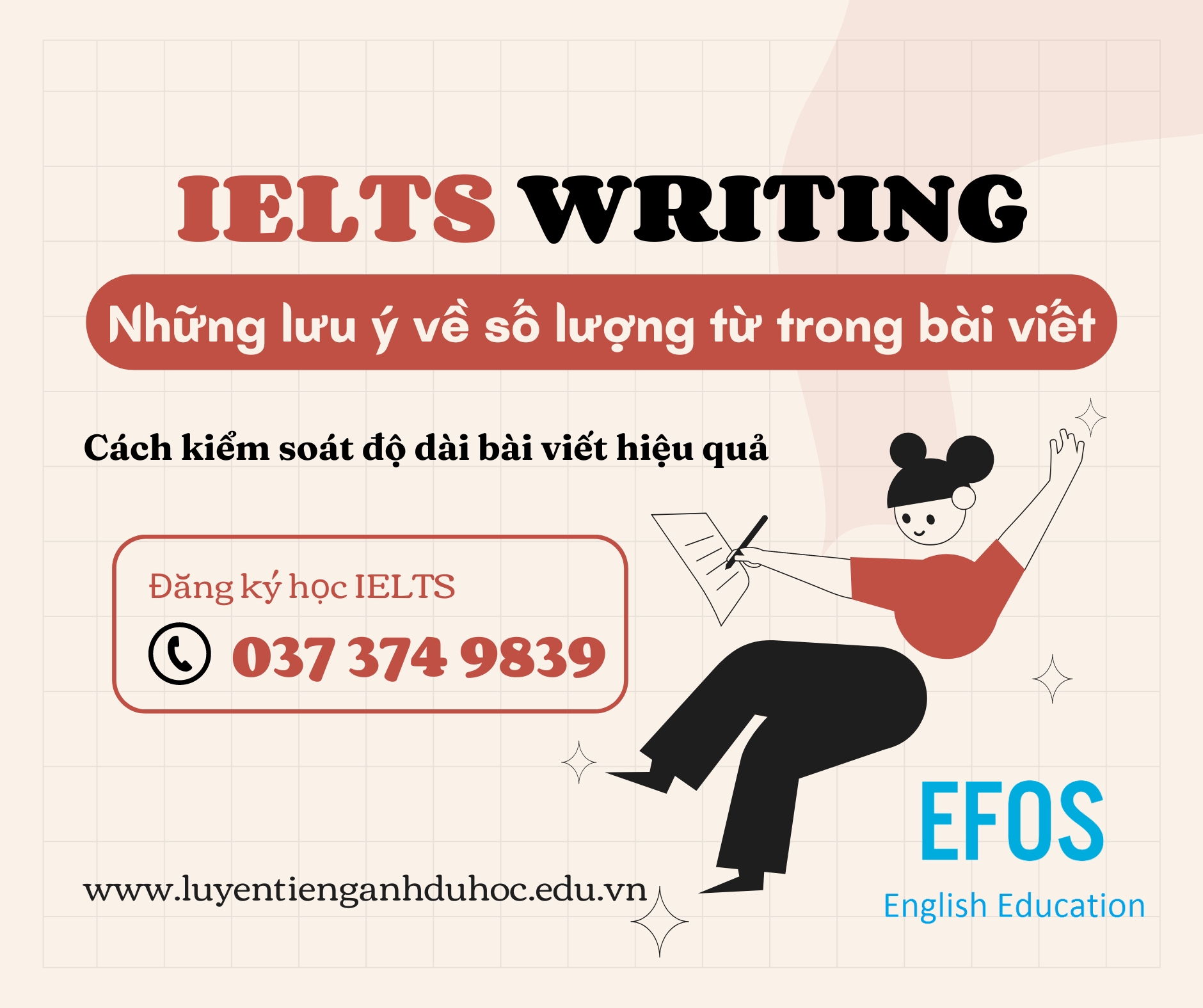 Những lưu ý về số lượng từ trong IELTS Writing