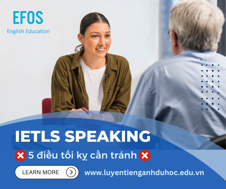 5 điều tối kỵ trong phòng thi IELTS Speaking 5 điều tối kỵ trong phòng thi IELTS Speaking