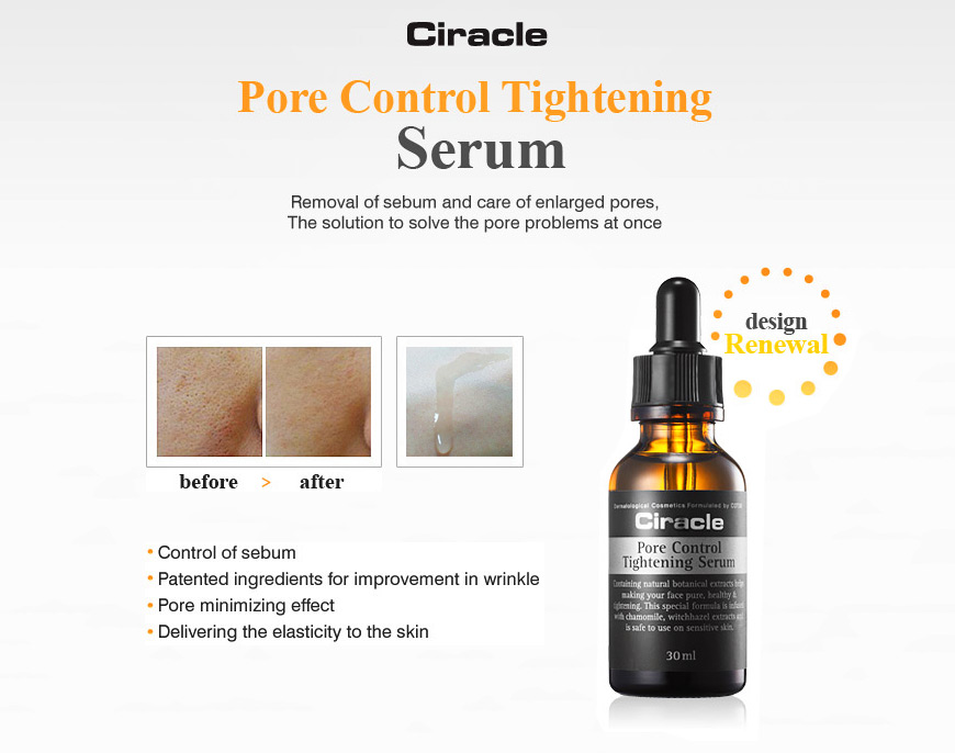 Serum dưỡng da se khít lỗ chân lông Ciracle Pore Control Tightening Serum  30ml | Tiki