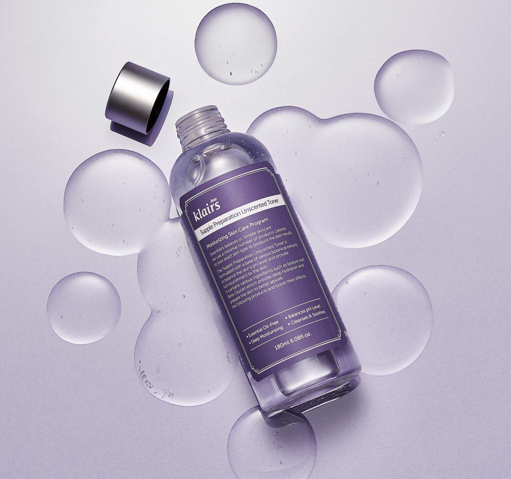 Nước Hoa Hồng Dưỡng Ẩm, Chống Viêm Không Mùi Dành Cho Da Nhạy Cảm Klairs Supple Preparation Unscented Toner 180ml