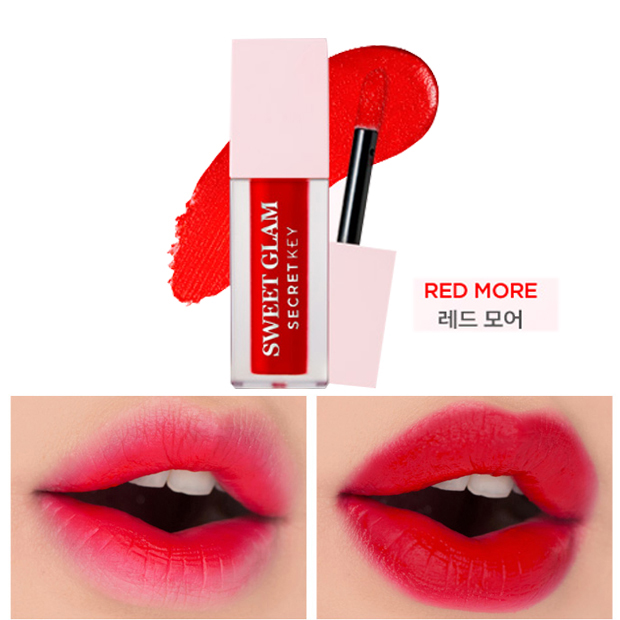 Káº¿t quáº£ hÃ¬nh áº£nh cho Son Secret Key Sweet Glam Velvet Tint - Red More