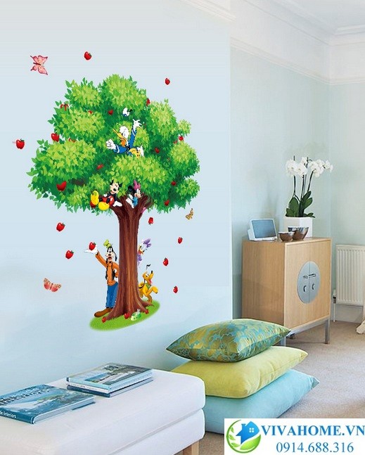 decal-dan-tuong-mickey-va-donan