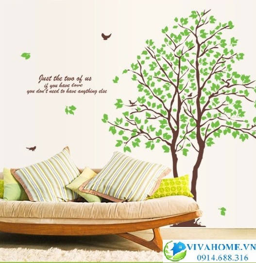 Decal dán tường Cây dán 3 kiểu