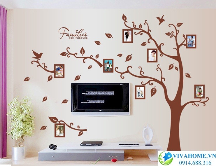 Decal dán tường Cây cổ điển số 2