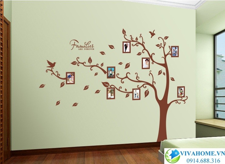 Decal dán tường Cây cổ điển số 2