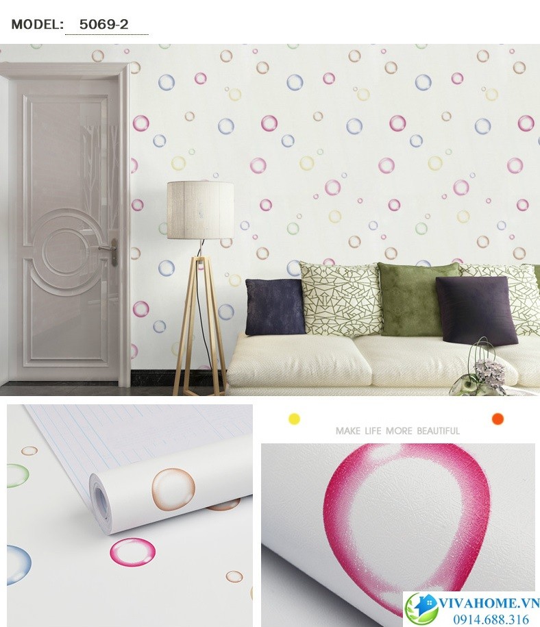 10m Giấy dán tường Bong bóng