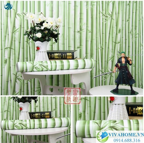 10m Giấy dán tường Tre xanh